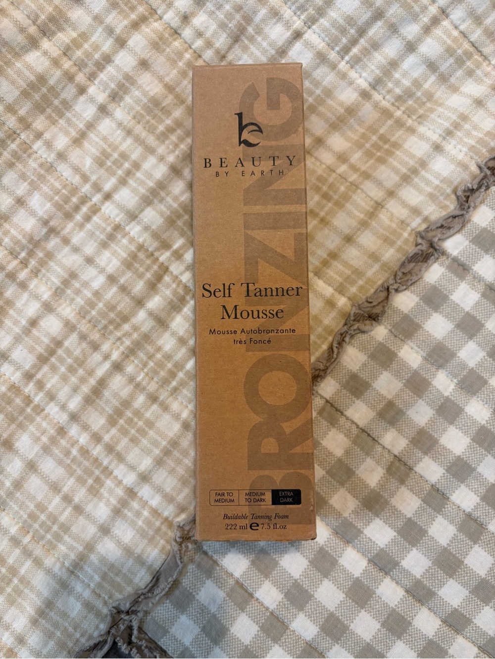 Beauty By Earth Self Tanner Mousse Extra Dark NIB